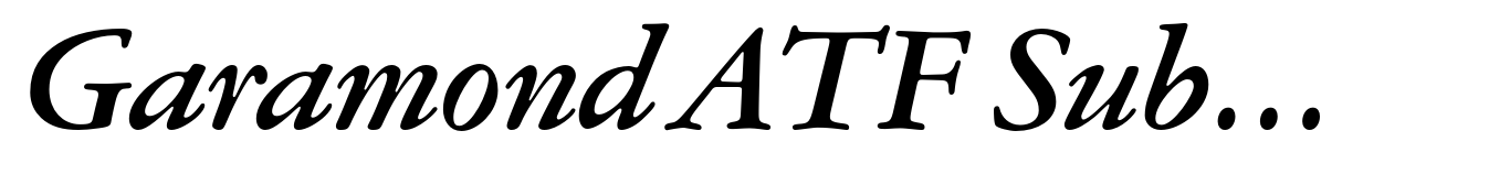 Garamond ATF SubHead Bold Italic